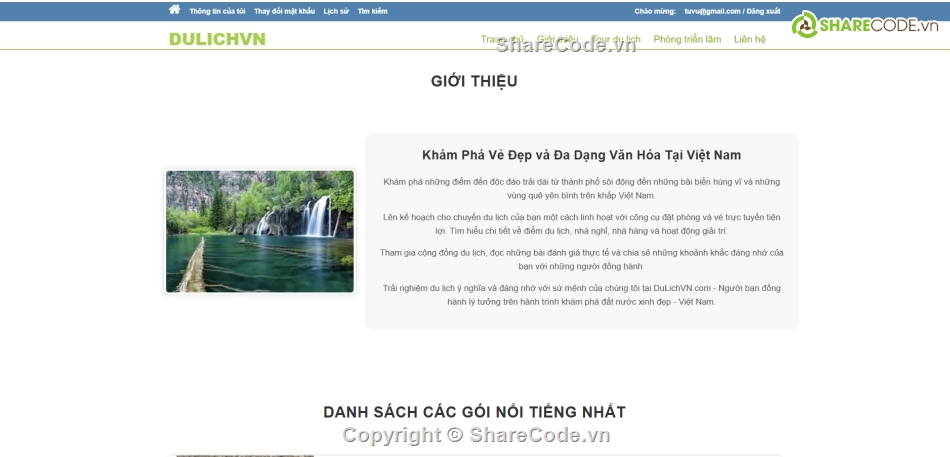 Web du lịch,php thuần,web php