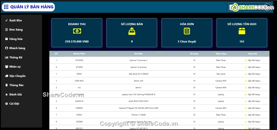 Website bán hàng,Website quản lý,Web bán hàng,Code phần mềm quản lý,Code PHP