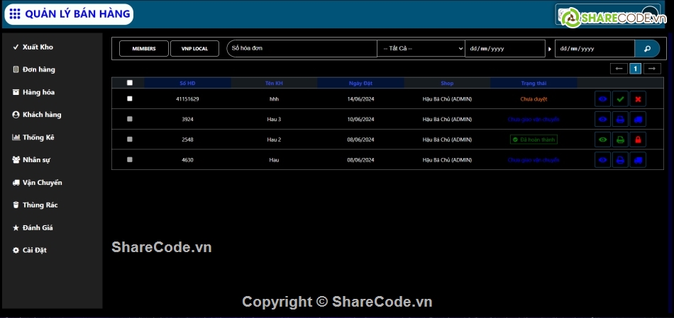 Website bán hàng,Website quản lý,Web bán hàng,Code phần mềm quản lý,Code PHP