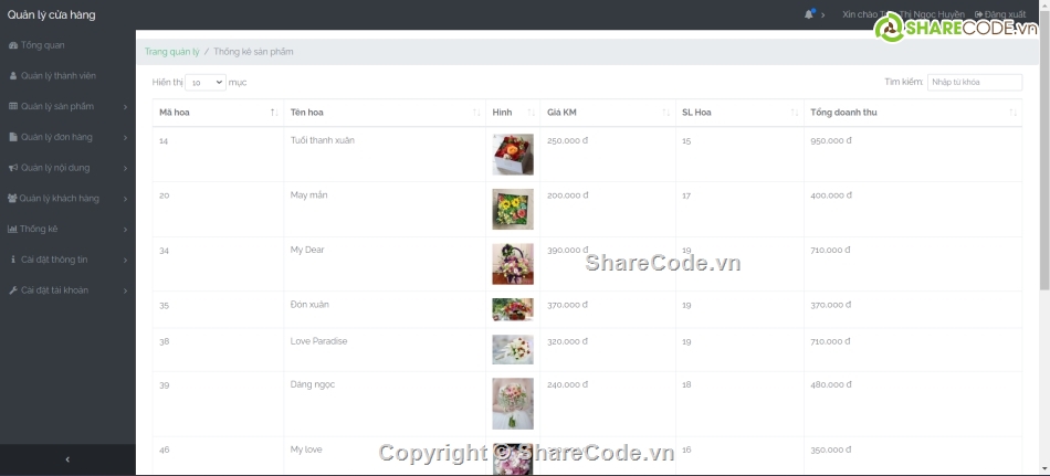 code quản lý cửa hàng,website mvc,OOP,website bán hoa