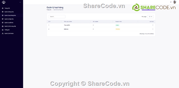 Code quản lý,code website laravel,full code + báo cáo,php laravel,quản lý kho hàng,php vs mysql