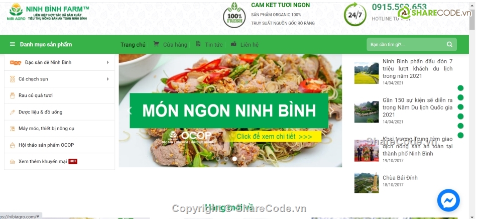 nông sản sạch,website nông sản,wordpress bán hàng nông sản