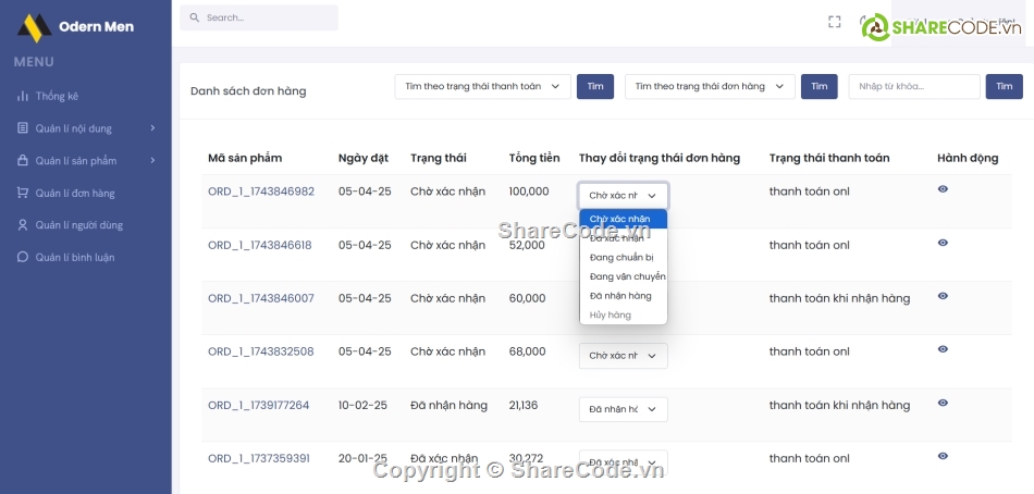 web bán quần áo,code bán áo quần,laravel,reactjs,shop quần áo,share code quần áo