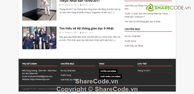 Web tin tức,web giới thiệu công ty,source code web tin tức,web du học,code website tin tức wordpress