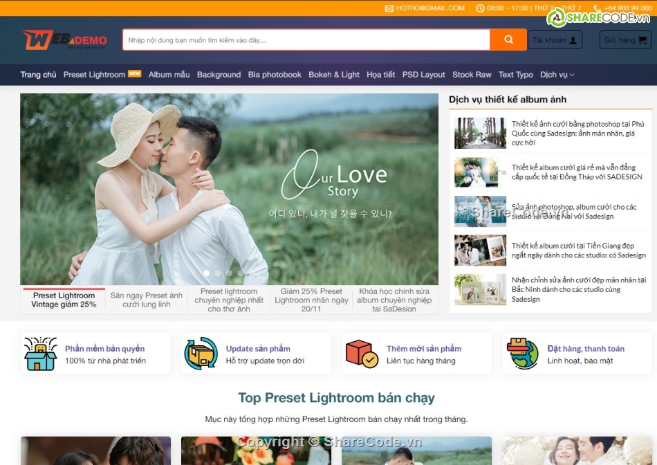 Code web wedding,Code web Studio ảnh cưới,code website Wedding,Full code Studio ảnh cưới