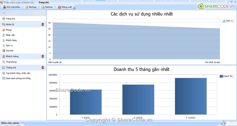 quản lý khách sạn,winform,devexpress,sql server,mô hình 3 lớp,c#