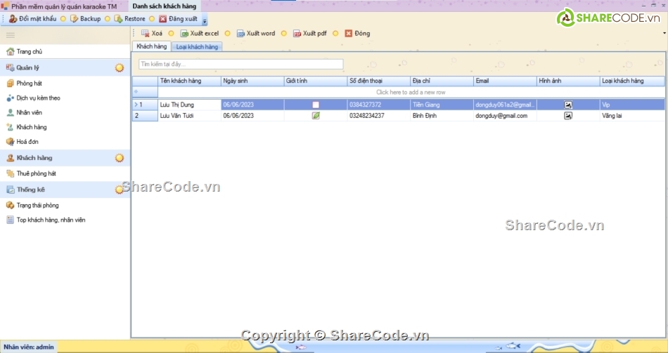 quản lý quán karaoke,quán karaoke winform,c# karaoke winform,devexpress,sql server,quán karaoke winform c#