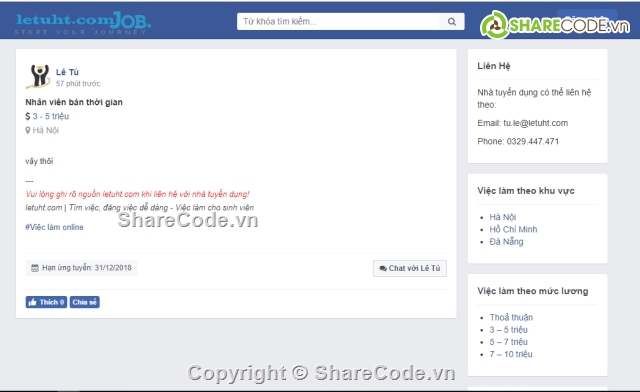 share website đăng tin tuyển dụng,website đăng tin tuyển dụng,website tuyển dụng,fullcode website tuyển dụng,website việc làm,website viec lam