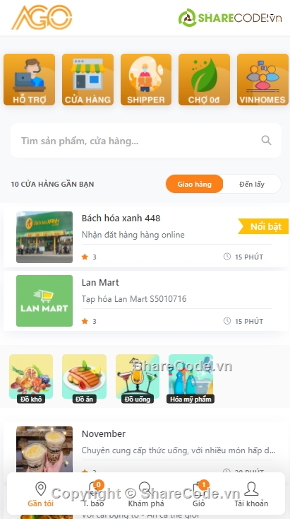 food app,delivery food app,đặt đồ ăn,app quán ăn,app đặt món ăn