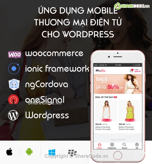 Ứng dụng,ứng dụng bán hàng online,wordpress,wordpress app,code app store