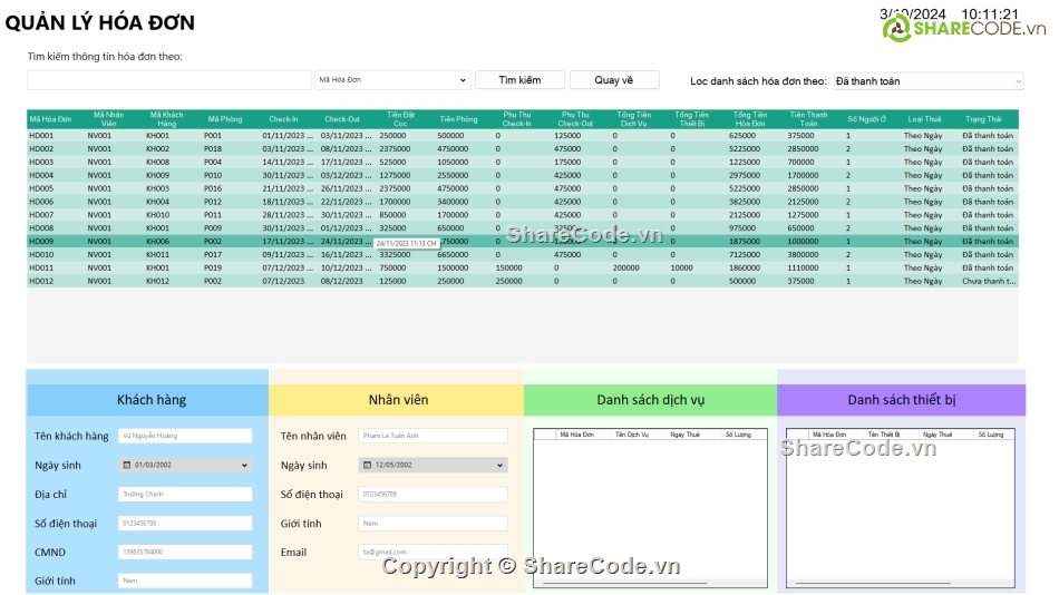 SQL Server,đồ án c# winform,winform c#,quản lý khách sạn,code phần mềm quản lý khách sạn c#