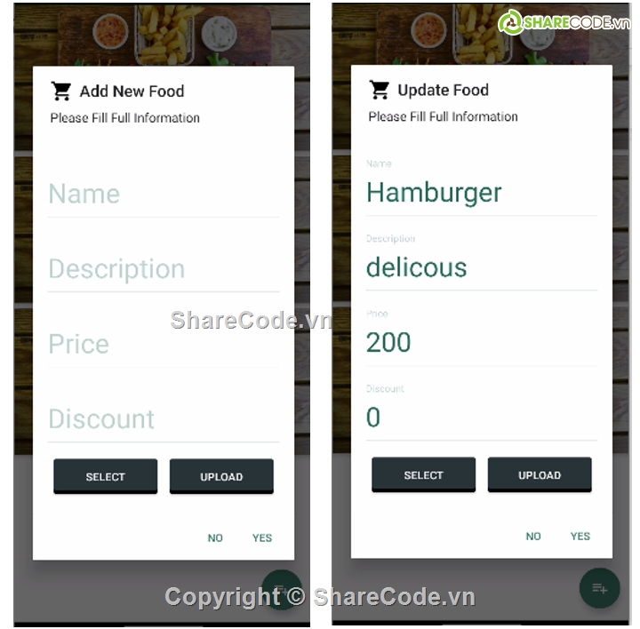 App quản lý nhà hàng,code quản lý android,nhà hàng,nhà hàng android