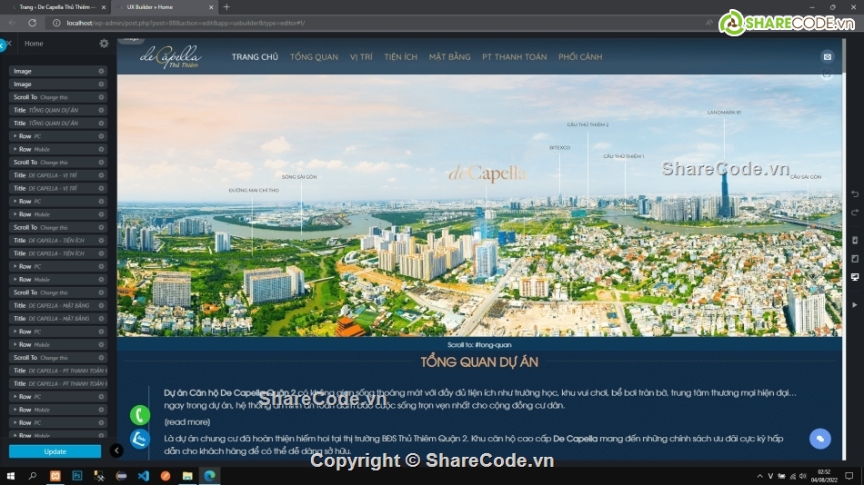 Code bất động sản,Code dự án bất động sản,Code landing page bất động sản,Code dự án De Capella,wordpress,duyplus