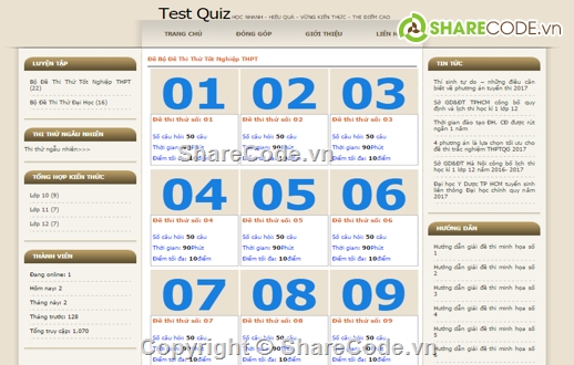 Code thi trắc nghiệm,đồ án tốt nghiệp,đồ án web asp.net,website trắc nghiệm,code thi trắc nghiệm