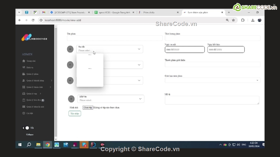 Đồ án tốt nghiệp đặt vé xem phim java springboot,web đặt vé xem phim bằng java,web đặt vé xem phim java spring mvc full báo cáo