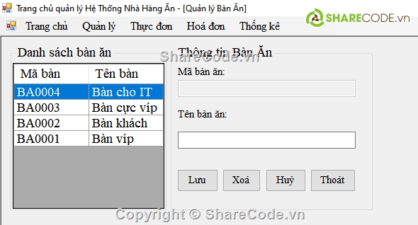 Quản lý nhà hàng C#,Restaurant c#,quản lý nhà hàng ăn c#,Quản lý nhà hàng asp - c#