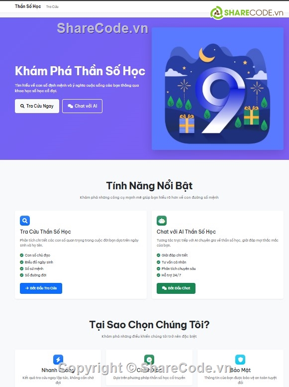 AI,chat,laravel,đồ án web php,thần số học