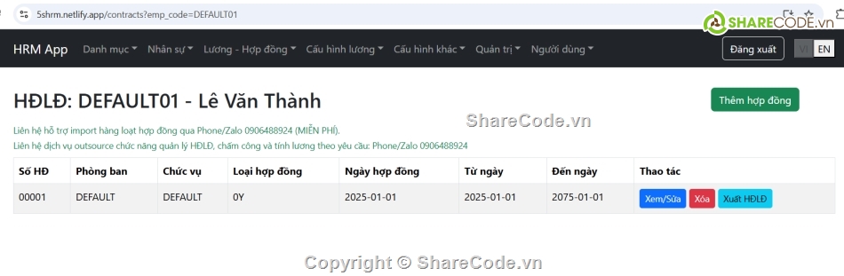 Code web,web quản lý nhân sự,nodejs,reactjs