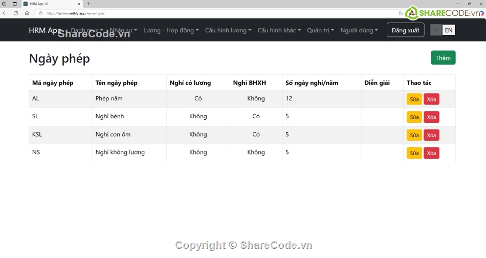 Code web,web quản lý nhân sự,nodejs,reactjs