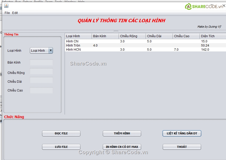đồ án code java,source code java swing,code quản lý hình học,code java quản lý thông tín các loại hình học