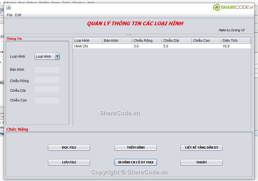 đồ án code java,source code java swing,code quản lý hình học,code java quản lý thông tín các loại hình học