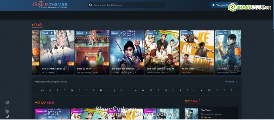 webphim,halim themes,crawler,source code phim,code Web Phim WP