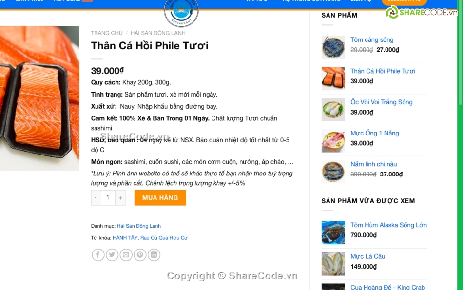 soucre code bán hải sản chuẩn seo,code bán hải sản đẹp,full code bán hải sản đẹp mắt