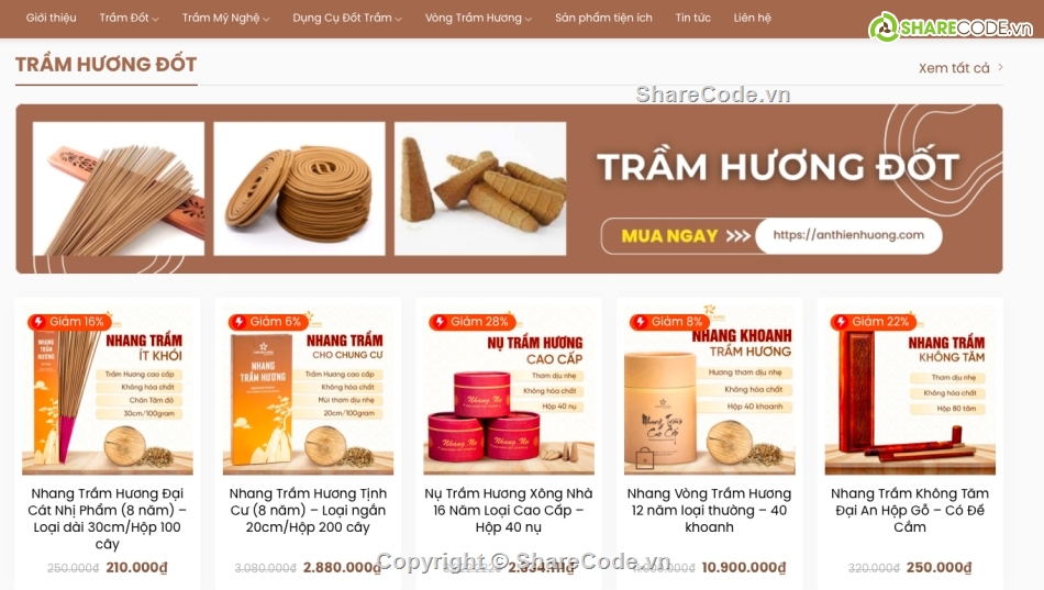 Souce code trầm hương đẹp,Code trầm hương chuẩn seo,Souce code trầm hương wordress