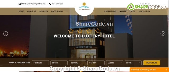 Source code Website,website khách sạn,web khách sạn,Website đặt phòng khách sạn,Website giới thiệu,Website khách sạn hiện đại