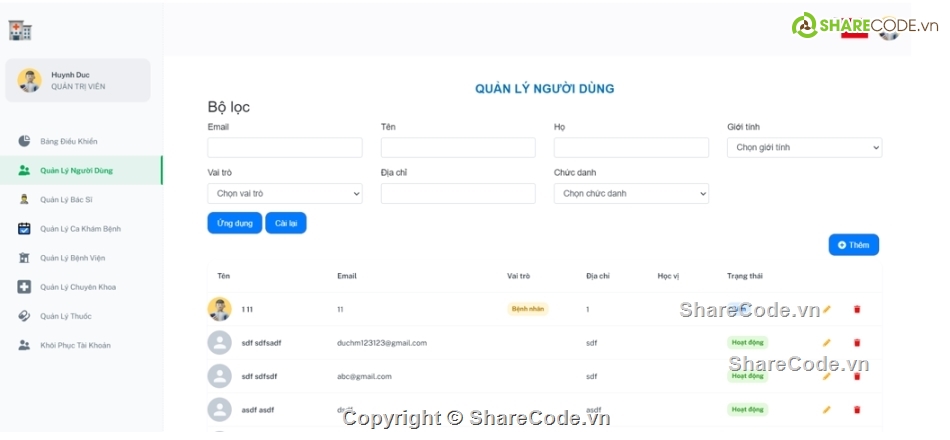 quản lý phòng khám,ReactJS,NodeJS,website quản lý phòng khám,source code quản lý phòng khám,sharecode quản lý phòng khám