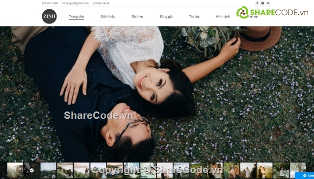 wedding,wordpress,mã nguồn website studio,web studio ảnh,share code website studio