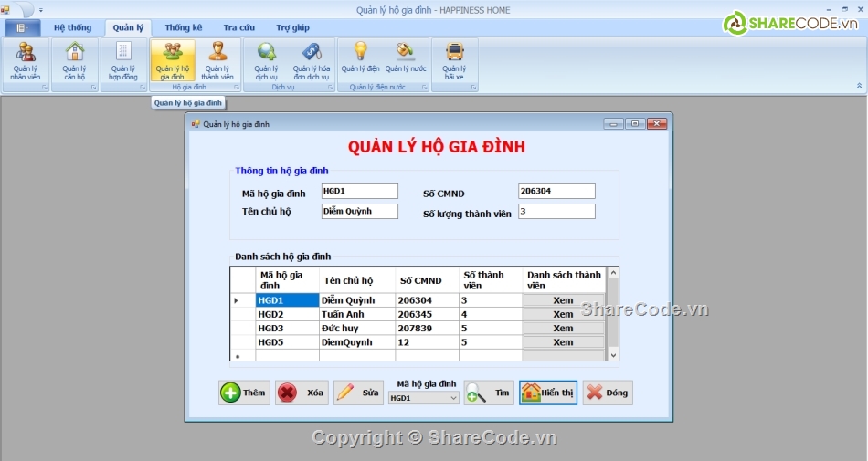 Mô hình 3 lớp,Code chung cư C#,quản lý chung cư C#,phần mềm quản lý chung cư