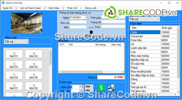 quản lý nhà hàng C#,Code quản lý nhà hàng,Full code quản lý,source quản lý nhà hàng c#
