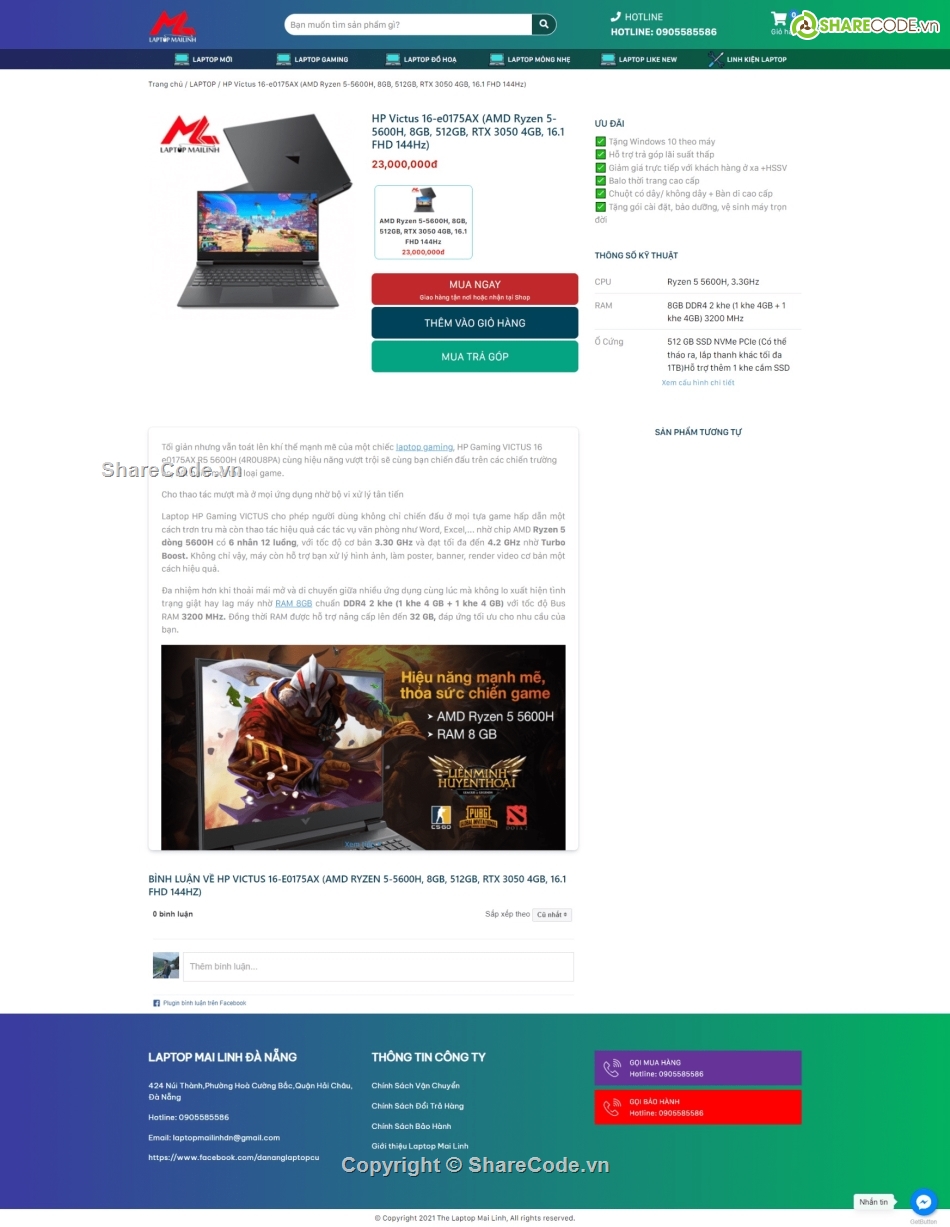 code ban laptop,website bán laptop,full code web bán laptop,web bán máy tính