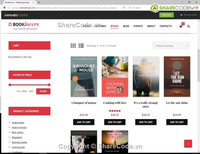 Website bán hàng,theme Booklover,web bán sách,web bán sản phẩm
