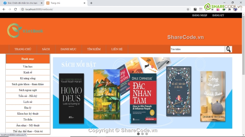 web bán sách,quản lý mua bán sách,code đồ án web bán sách,Code website mua bán sách