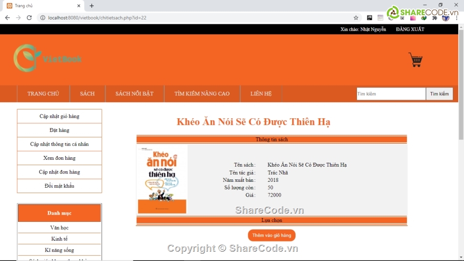 web bán sách,quản lý mua bán sách,code đồ án web bán sách,Code website mua bán sách