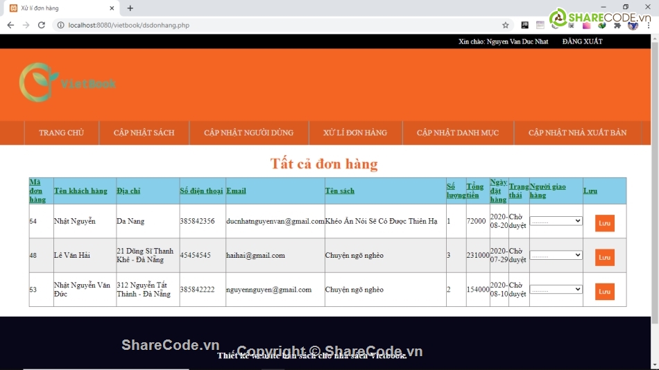 web bán sách,quản lý mua bán sách,code đồ án web bán sách,Code website mua bán sách