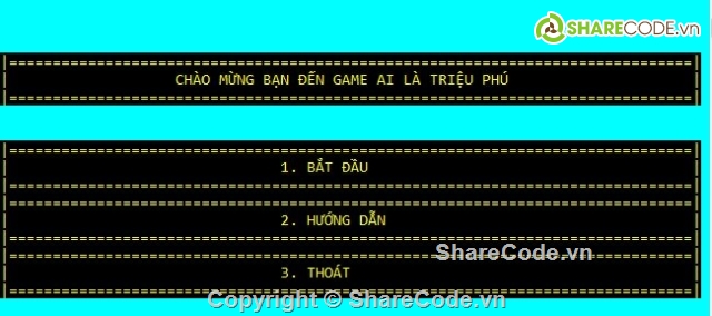 ai la trieu phu,ai la trieu phu c/c++,game c/c++,full code ai là triệu phú