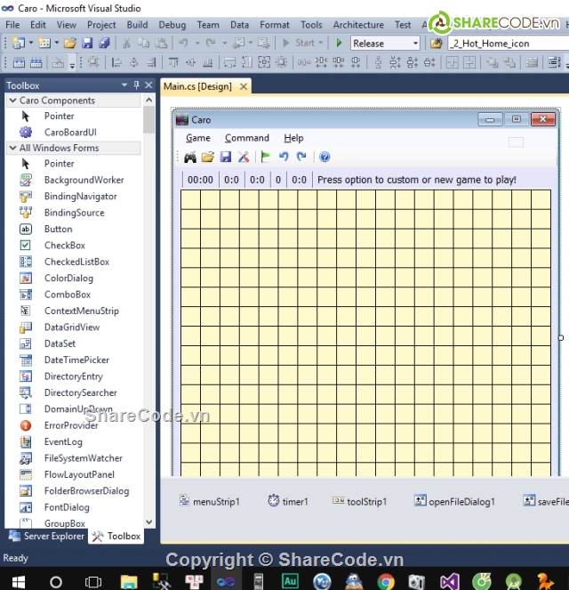 Game cờ caro,Game cờ,Đồ án game,caro C#