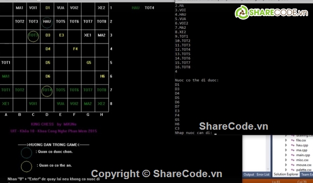 game C++,ứng dụng OOP,Cờ tướng,game cờ vua