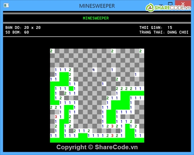 Minesweeper,Game,Console,game Minesweeper,giao diện console