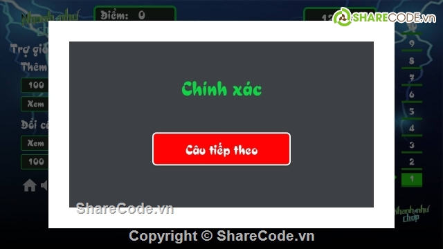 trò chơi nhanh như chớp,game android,Code game nhanh như chớp,Trò chơi android