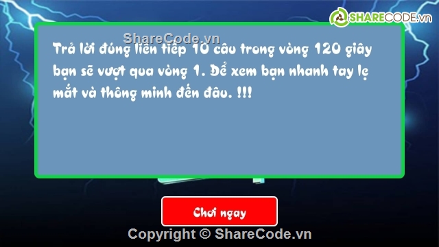 trò chơi nhanh như chớp,game android,Code game nhanh như chớp,Trò chơi android