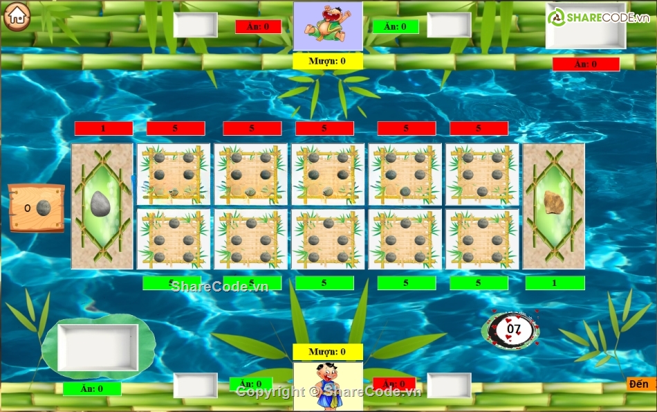 ô quan,source game ô ăn quan,game giải trí