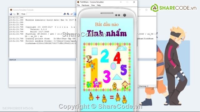 Game corona SDK,corona SDK,Android Game,game tính nhanh