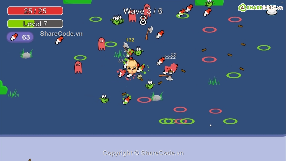 Source code game,C #,Unity,Unity C#,Brotato,Game