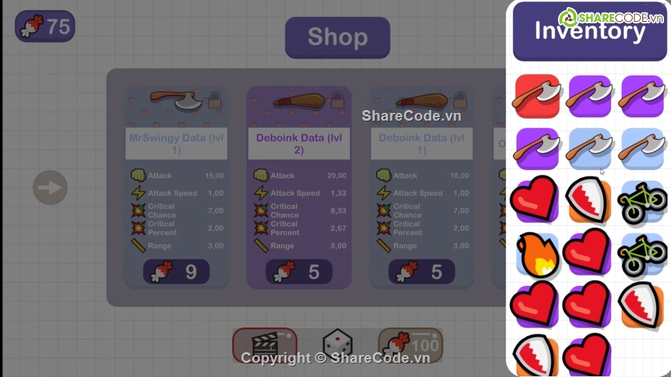 Source code game,C #,Unity,Unity C#,Brotato,Game