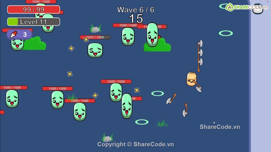 Source code game,C #,Unity,Unity C#,Brotato,Game