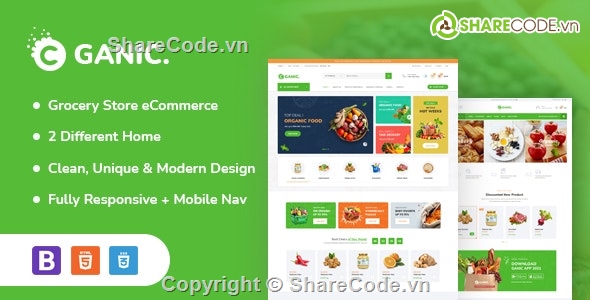 Cửa hàng tạp hóa,Website cửa hàng,bán hàng,theme html,theme html đẹp,Ganic